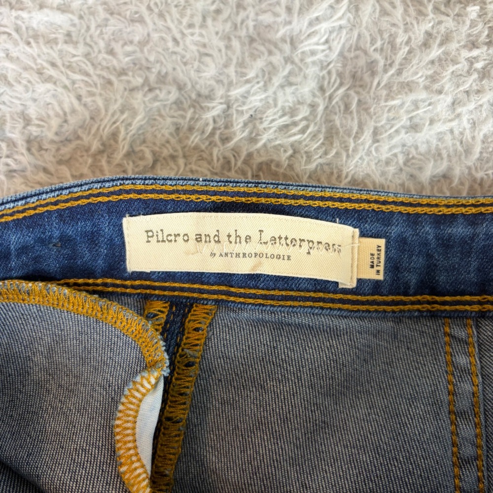 Anthropologie Pilcro and the Letterpress High Rise Bootcut Jeans Blue Size 28 - Picture 2 of 11